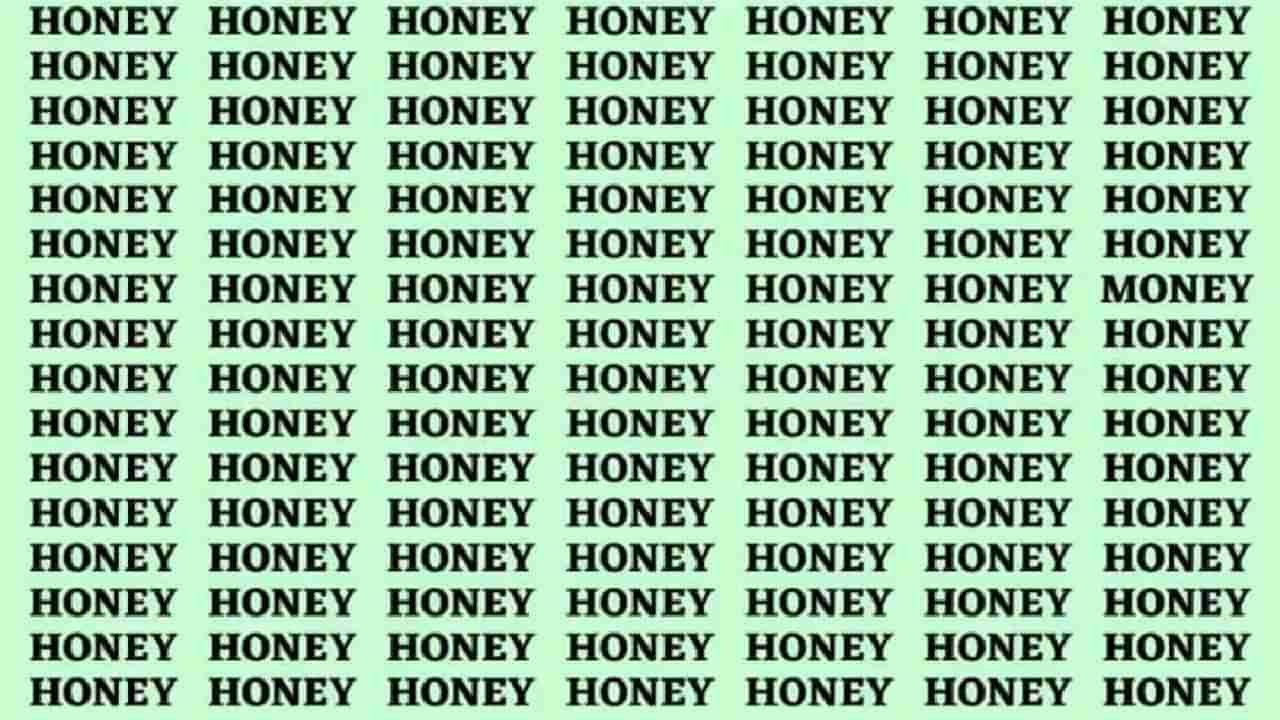 Optical Illusion | Honey लिहलेल्या या चित्रात Money हा शब्द शोधून दाखवा!