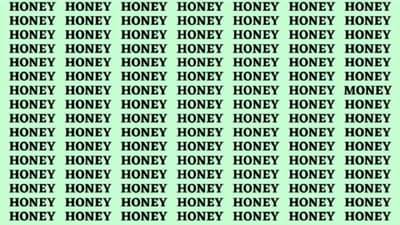 Optical Illusion | Honey लिहलेल्या या चित्रात Money हा शब्द शोधून दाखवा!