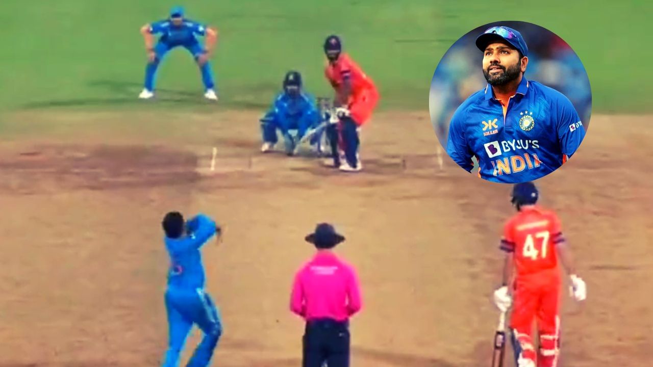 IND vs NED | Rohit Sharma Wicket : सिक्सर मशीन हिटमॅनला सिक्स, पुढच्या बॉलवर विकेट, पाहा नेमकं काय झालं?