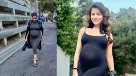 बॉडीकॉन ड्रेसमध्ये रुबीना दिलैक हिने केला बेबी बंप फ्लाॅन्ट बॉडीकॉन ड्रेसमध्ये रुबीना दिलैक हिने केला बेबी बंप फ्लाॅन्ट