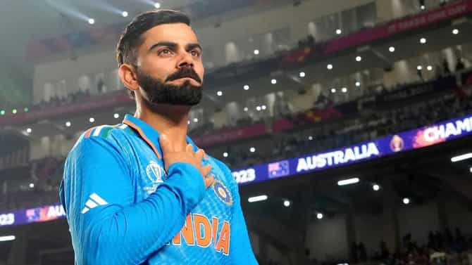 IND vs AUS Final | विराटला सहनच झालं नाही, प्रेजेंटेशनच्यावेळची त्याची एक कृती बनली चर्चेचा विषय, VIDEO