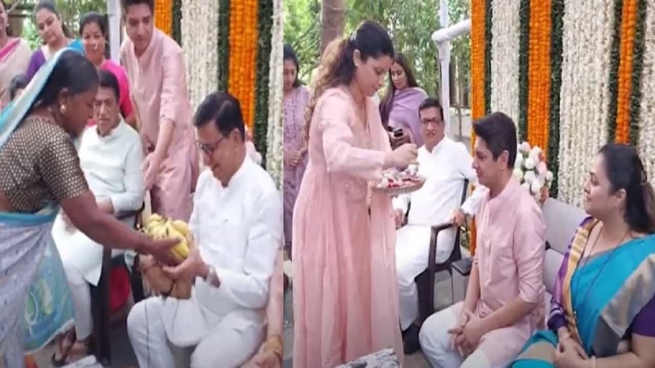 BhauBeej 2023 :  संगमनेरमध्ये थोरात आणि तांबे परिवाराची भाऊबीज, कुणी कुणाला केलं औक्षण?