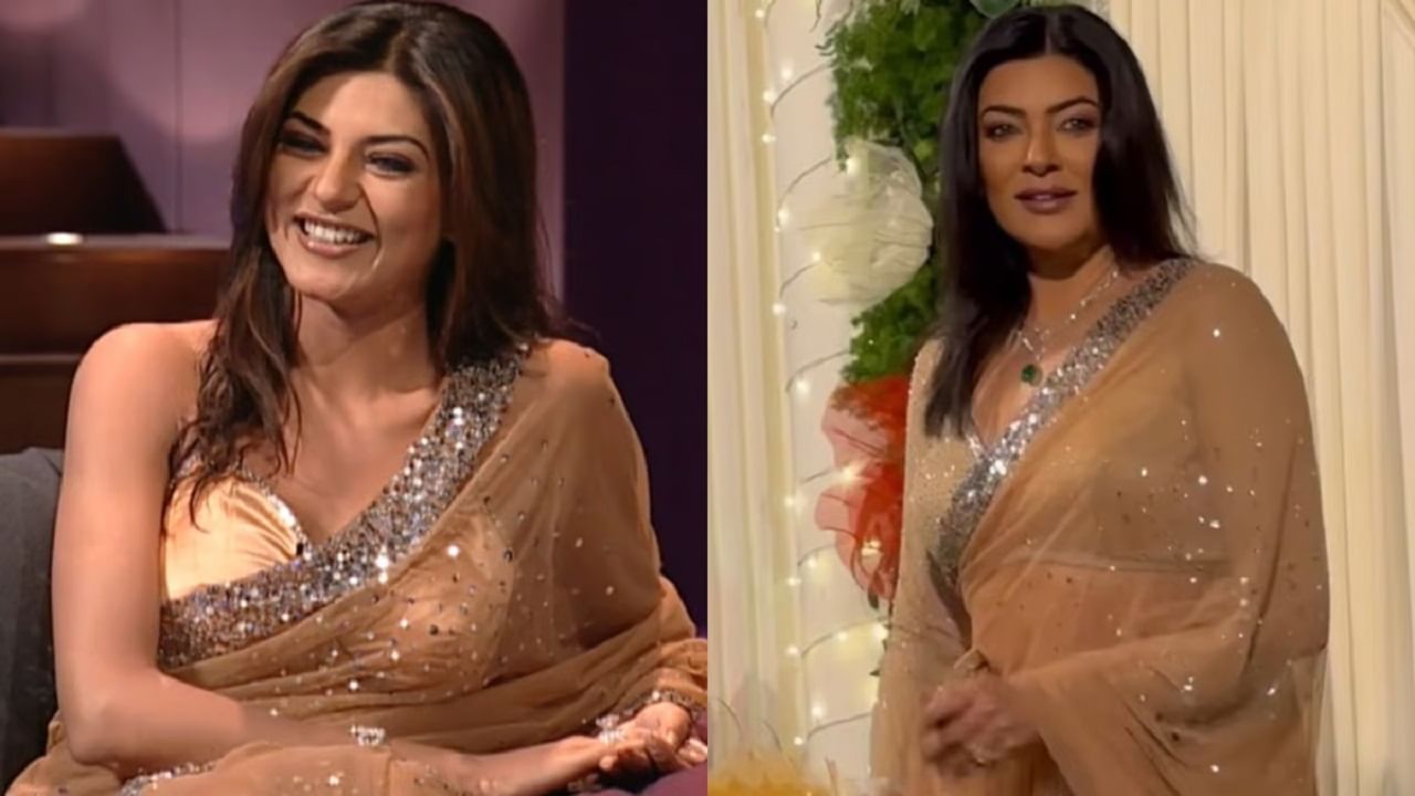 Sushmita Sen : 18 वर्ष जुन्या साडीत सुष्मिता दिसते सुंदर, दिवाळी पार्टीत अभिनेत्रीच्या लूकची चर्चा