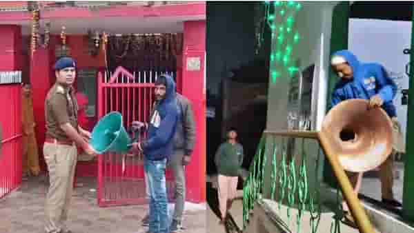 पोलीस अॅक्सनमोडमध्ये, मशिदीवरुन काढले लाउडस्पीकर
