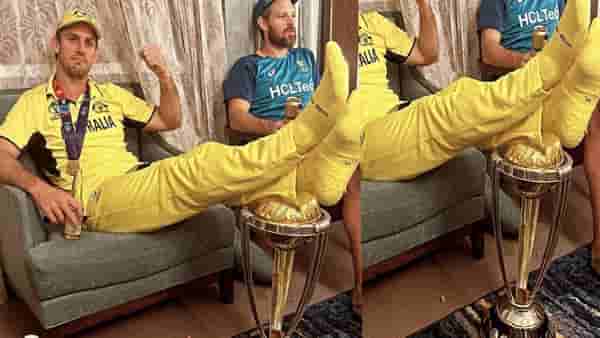 IND vs AUS Final | अरे जरा तरी आदर बाळग.. , वर्ल्डकप ट्रॉफीवर पाय ठेवणाऱ्या मिशेल मार्शला नेटीझन्सनी फटकारले