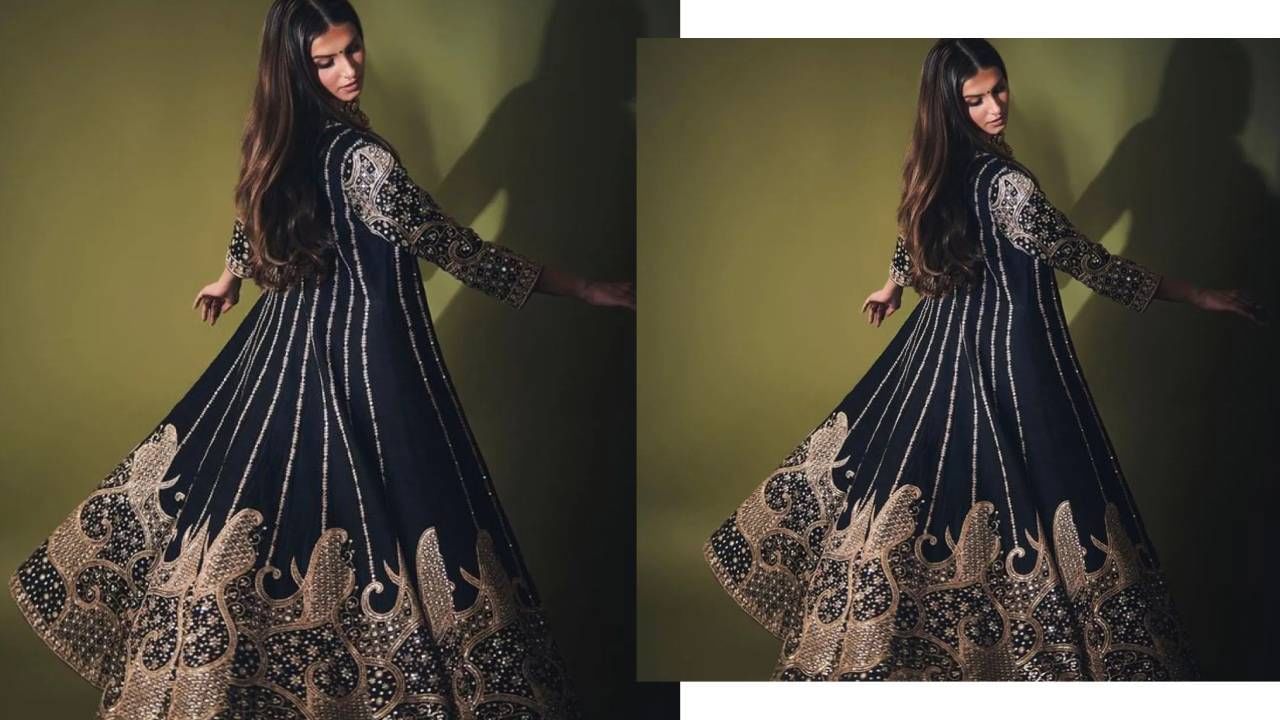 फक्त साडीच कशाला? आजकाल हवे तसे स्टायलिश सूट सुद्धा उपलब्ध आहेत. तारा सुतारियाचा हा सूट बघा, इतका सुंदर सूट तुम्ही सुद्धा घालू शकता. नेव्ही ब्लू कलरच्या या सूटसोबत बिंदी आणि लाईट मेकअप मध्ये तारा अतिशय सुंदर दिसतेय.