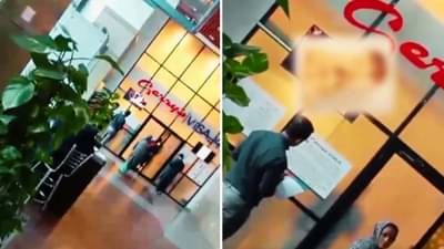 व्हिसा ऑफिसमधील टीव्हीवर अचानक सुरू झाला तो व्हिडीओ; लोकांनी दुसरीकडे वळवली मान