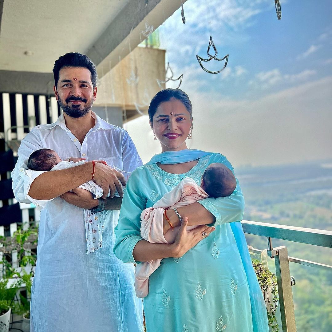 रुबिना दिलैक आणि अभिनव शुक्लाने जुळ्या मुलांचे फोटो केले पोस्ट