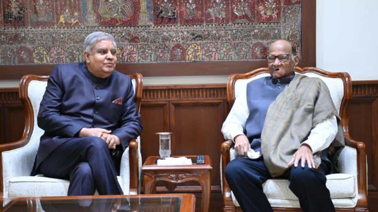 शरद पवार यांनी घेतली उपराष्ट्रपतींची भेट, अचानक भेटीमागचं कारण काय?