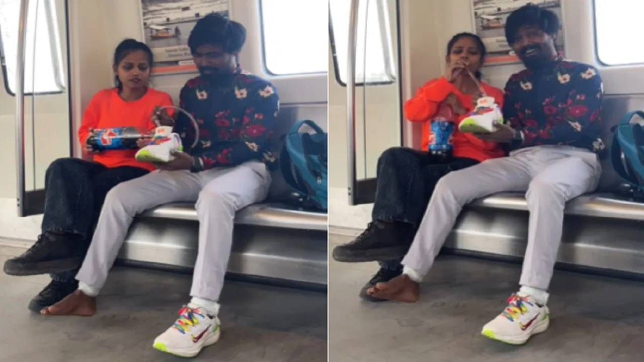 ईईई...Delhi Metro मध्ये कपलचं इतक किळसवाण कृत्य, पाहताच लोकांना उल्टी! Video