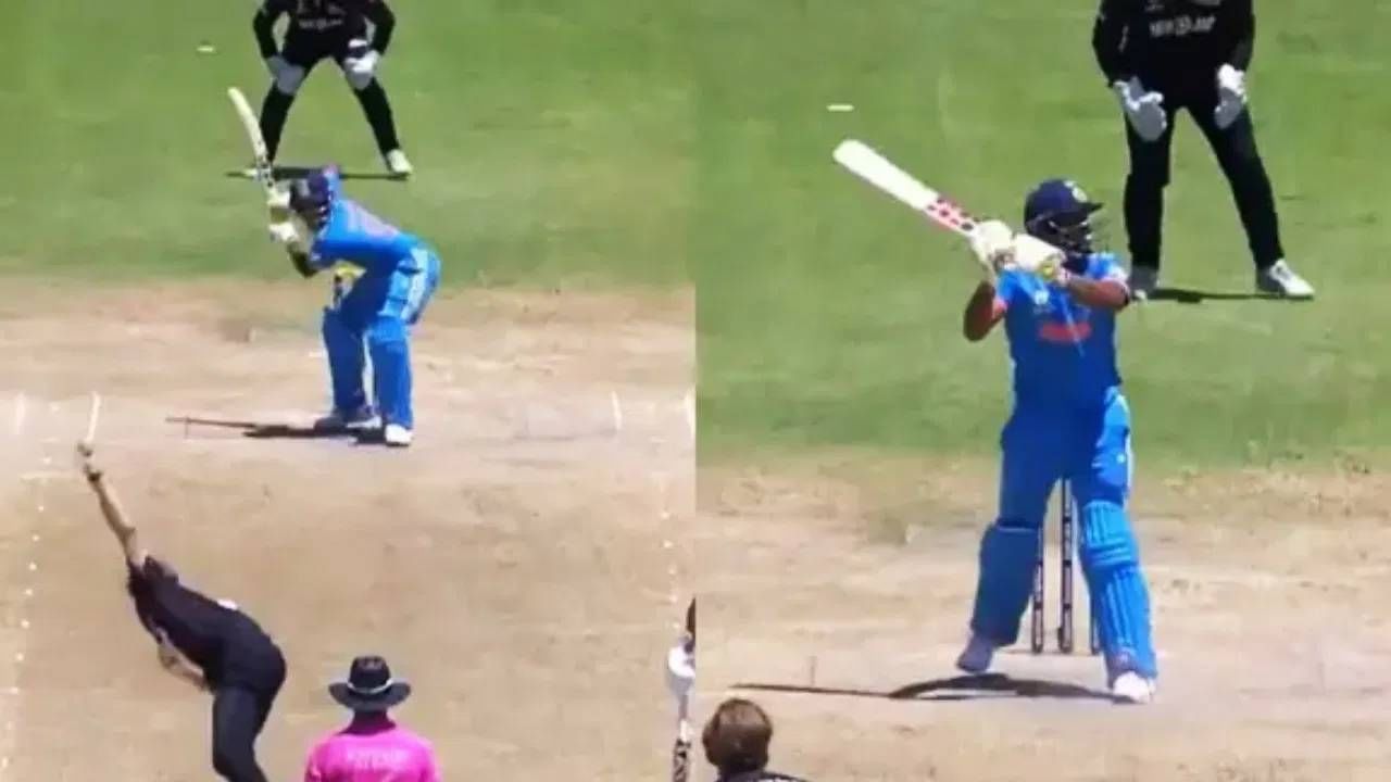 U19 World Cup : मुशीर खानचा हेलिकॉप्टर शॉट पाहिलात का? चेंडू असा पाठवला सीमेपार Watch Video