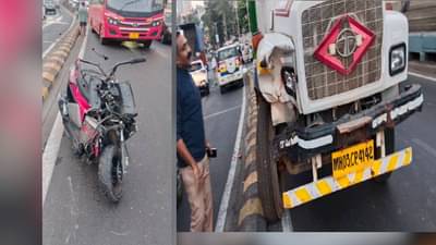Mumbai : कडाक्याची थंडी, ट्रिपल सीट प्रवास, बाइकवरचा ताबा सुटला अन् दोन तरुणीसह... परळच्या ब्रिजवर विचित्र अपघात