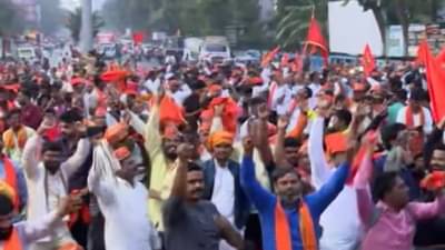Maratha protest mumbai: मनोज जरांगेंचा लढा यशस्वी, मराठा बांधवांचा आनंदोत्सव