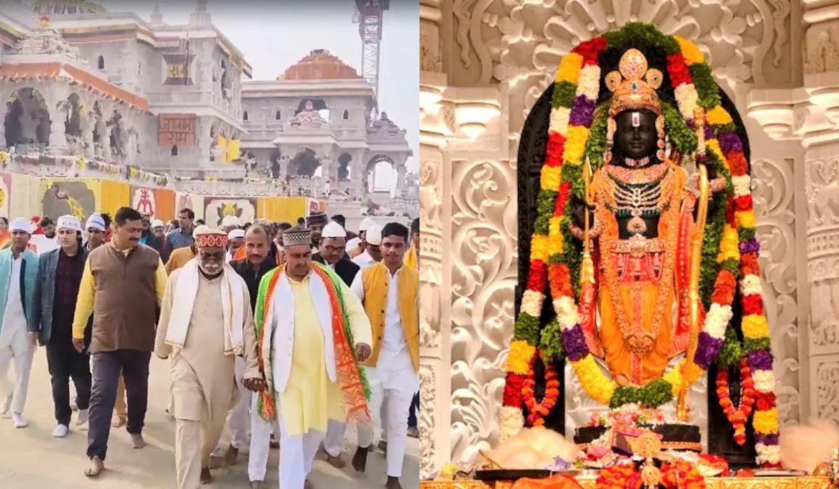 Ram mandir : पायी प्रवास करत रामलल्लाच्या दर्शनसाठी पोहोचले इतके मुस्लीम लोकं