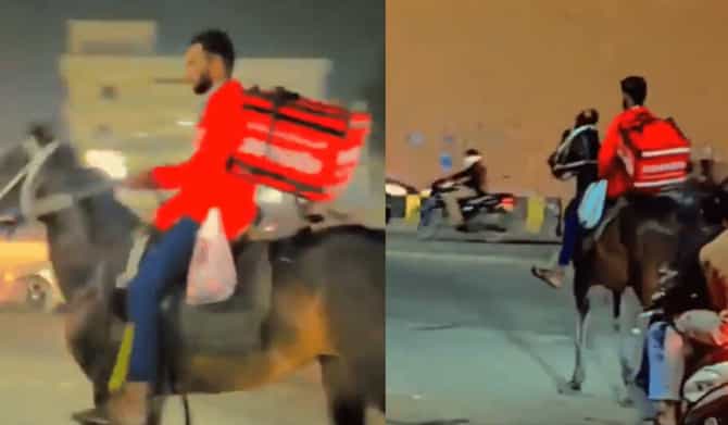 पेट्रोल मिळत नसल्याने झोमॅटो बॉयने शोधला भन्नाट उपाय, VIDEO व्हायरल