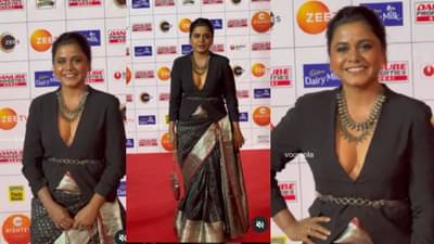 साडी नेसण्याची ही कोणती पद्धत? अजब फॅशनमुळे हेमांगी कवी ट्रोल