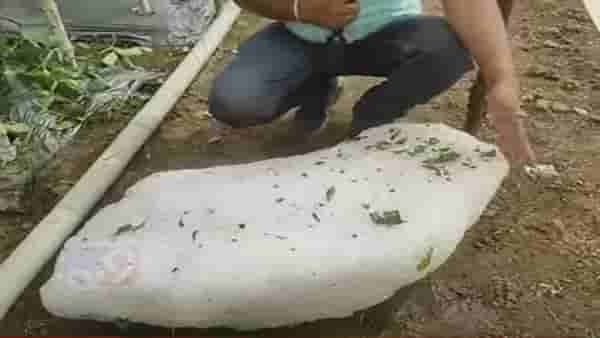 बाप रे बाप… अशी गारपीट तुम्ही कधी पहिलीये? 15 तासांनंतरही भल्यामोठ्या गारांचा खच तसाच अन्…