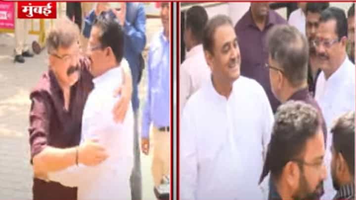 गळाभेट, हातात-हात अन् थोडीशी कुजबुज, विधानभवनात सत्ताधारी-विरोधक आमने-सामने गळाभेट, हातात-हात अन् थोडीशी कुजबुज, विधानभवनात सत्ताधारी-विरोधक आमने-सामने