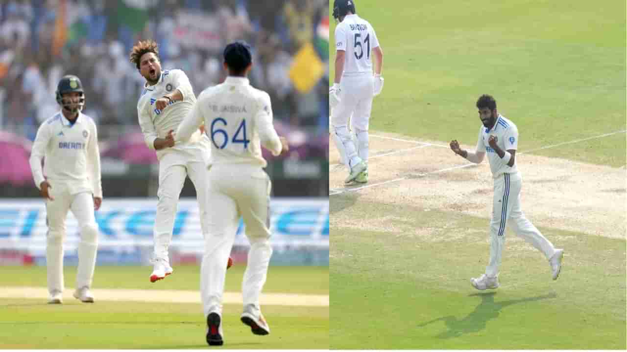 IND vs ENG 2nd Test | इंग्लंडची घसरगुंडी, बुमराहनंतर कुलदीपचा दणका, टीम इंडिया वरचढ