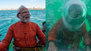 VIDEO: नरेंद्र मोदी यांचा खोल समुद्रात योगा, द्वारका नगरीला केला प्रणाम, व्हिडिओ व्हायरल