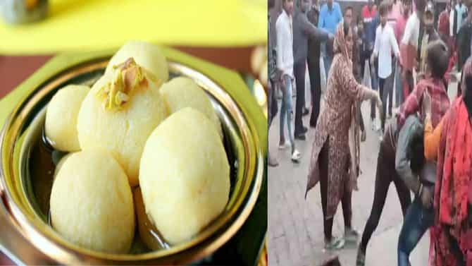 Video | दे दणादण... खुर्च्या फेकल्या, मारामारीही... एका रसगुल्ल्यामुळे लग्नात थेट महाभारत, व्हिडीओ व्हायरल