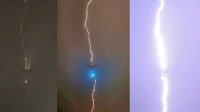 Video | जेव्हा हजारो फूट उंचीवर उडणाऱ्या विमानावर अचानक कोसळली वीज, निसर्गाचे भयंकर रुप पाहून बसला धक्का