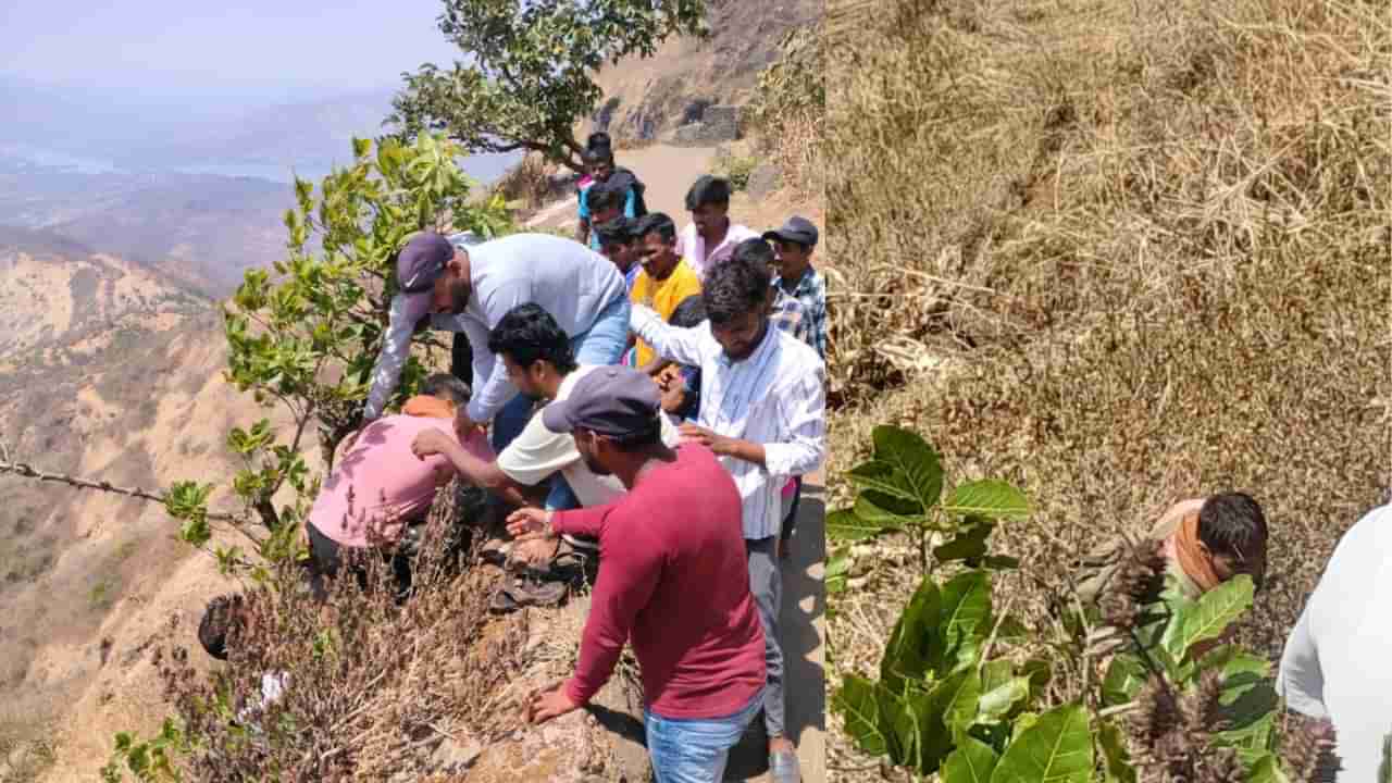 सिंहगडावर थरार, तानाजी कड्याजवळ गिर्यारोहक तीन तास अडकला, पुढे अशी राबवली मोहीम