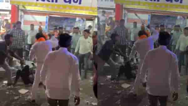 आमदार संजय गायकवाड यांचा धक्कादायक व्हिडिओ, काठी घेऊन मिरवणुकीत युवकांना मारहाण