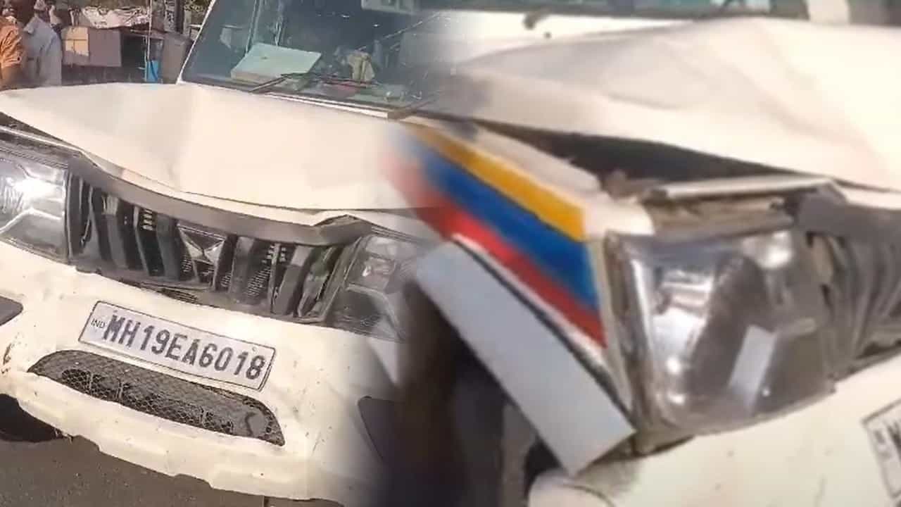 आमदार चंद्रकांत पाटील यांच्या गाडीचा अपघात, पोलिसांच्या वाहनाची बसली धडक