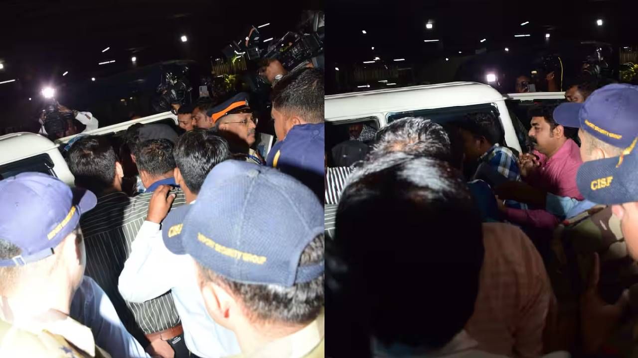 क्राइम ब्रांच आणि मुंबई पोलिसांनी या हल्लेखोरांना ताब्यात घेतले. रात्री विमानाने या हल्लेखोरांना मुंबईमध्ये आणले गेले आहे. आता याचेच काही फोटो व्हायरल होत आहेत. 