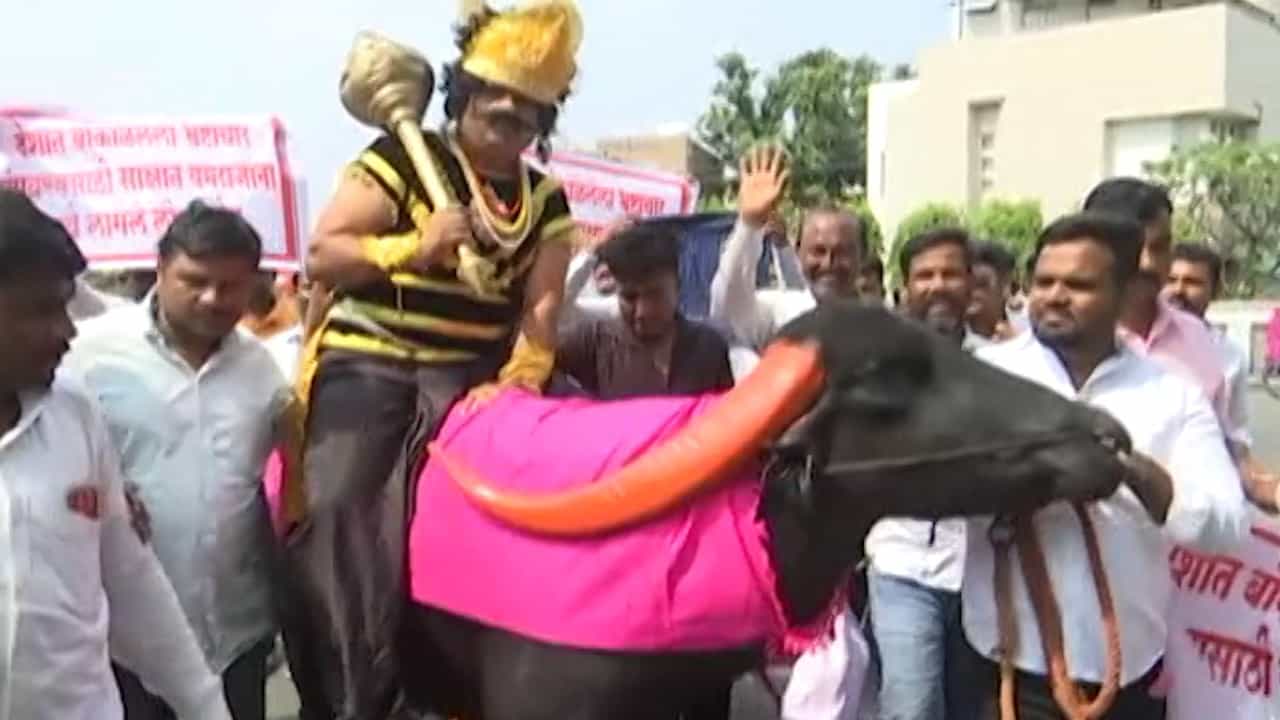 'यमराज'नं भरला लोकसभेचा उमेदवारी अर्ज? रेड्यावर बसून घेतली एन्ट्री