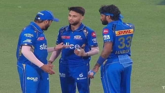 PBKS vs MI : रोहितकडून मार्गदर्शन, आकाश मढवालने हार्दिकला केलं इग्नोर, पाहा व्हीडिओ