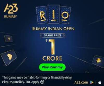 A23कडून 20 कोटीच्या पुरस्कारासह रम्मी इंडियन ओपन टुर्नामेंट लॉन्च