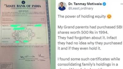 शेअरचा दम, अजोबांनी 1994 मध्ये 500 रुपयांचे घेतले SBI चे शेअर, आता किंमत पाहून बसेल धक्का