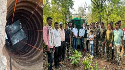 पाण्याच्या शोधात शिवारात घुसला बिबट्या, विहिरीत पडला अन्…