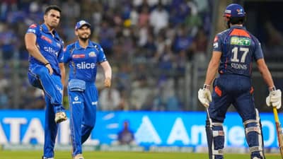 IPL 2024, MI vs LSG : वानखेडेवर अर्जुन तेंडुलकरची मार्कस स्टोयनिसला खुन्नस, पाहा व्हिडीओ काय केलं ते