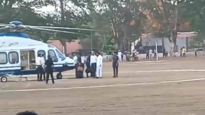 Eknath Shinde : मुख्यमंत्र्यांसोबत आलेल्या पोलिसांच्या हातामध्ये त्या जड बॅगा कसल्या? ठाकरे गटाचा सवाल, VIDEO