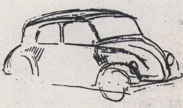 hitler designed the prototype of beetal car design
