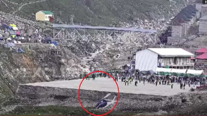 दैव बलवत्तर म्हणून थोडक्यात बचावले, केदारनाथमध्ये हेलिकॉप्टर भरकटलं अन्…; थरारक दृश्य कॅमेऱ्यात कैद