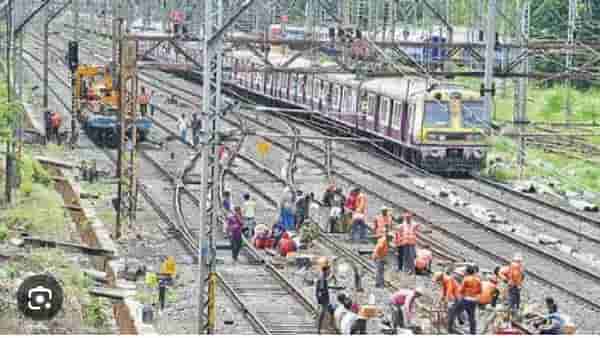 मेगा ब्लॉकमध्ये मध्य रेल्वेचे बेस्ट प्लॅनिंग, वेळेआधीच कामाचा टप्पा पूर्ण