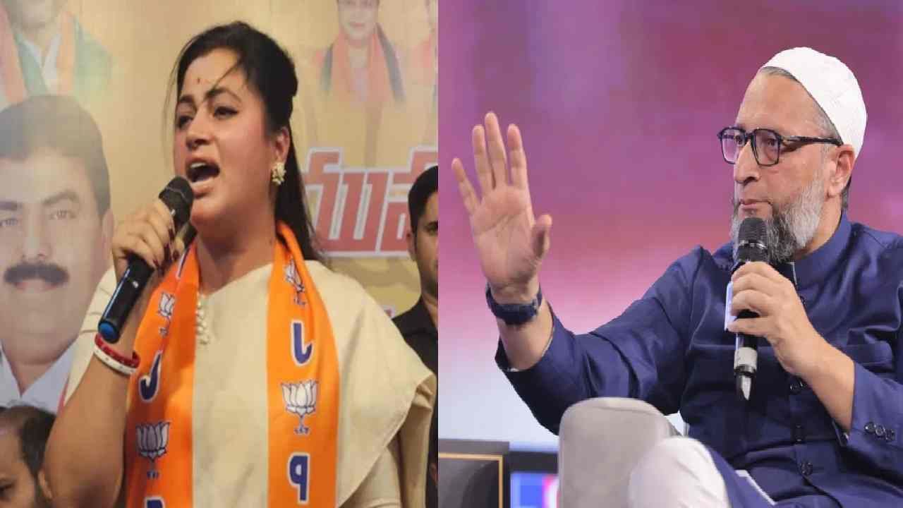 Navneet Rana : 'फक्त 15 सेकंदांसाठी...', हैदराबादमध्ये जाऊन नवनीत राणांच ओवैसींना ओपन चॅलेंज, VIDEO