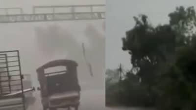 प्रचंड वादळ, चक्रीवादळ सदृश्य परिस्थिती, पानटपरी हवेत उडाली... सिंधुदुर्गमधील व्हिडिओ व्हायरल