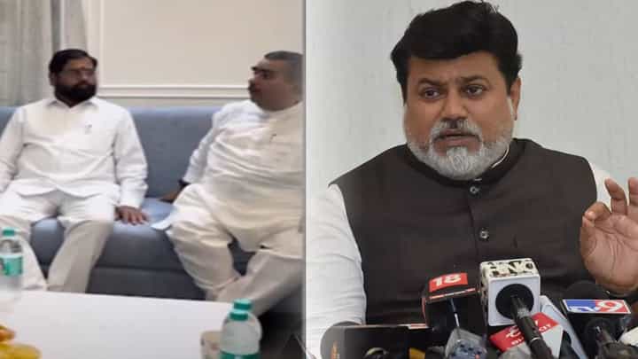 शिंदेंची मध्यरात्री नाराज दिनकर पाटलांशी भेट, बंद दाराआड चर्चा, उदय सामंतांनी सांगितलं भेटीचं कारण शिंदेंची मध्यरात्री नाराज दिनकर पाटलांशी भेट, बंद दाराआड चर्चा, उदय सामंतांनी सांगितलं भेटीचं कारण