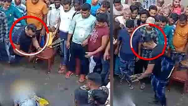 तृणमूल काँग्रेसचा नेता तिला भर गर्दीत अमानुषपणे मारत राहिला, गर्दी पाहत राहिली, अतिशय संतापजनक