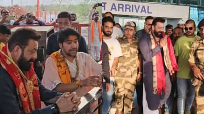 बाबा बागेश्वर यांच्या शरणी संजय दत्त; हात जोडून घेतला आशीर्वाद, म्हणाला मी पुन्हा..