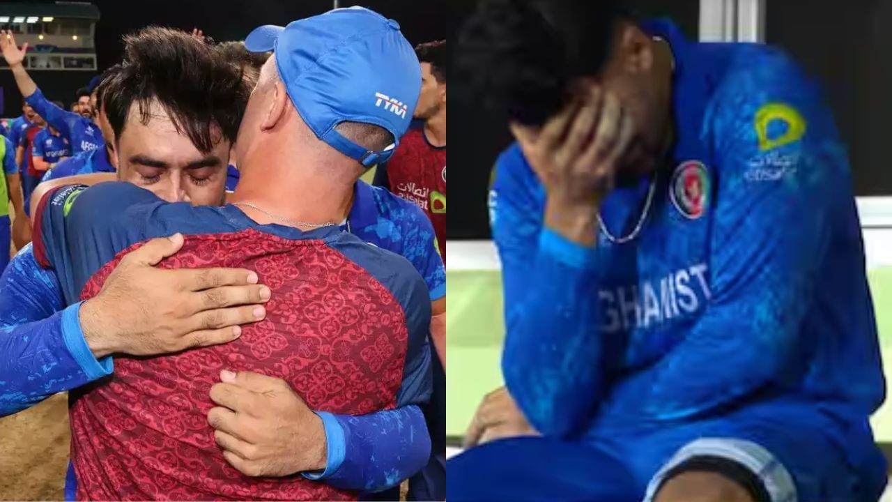 विजय मिळताच कंठ दाटला, राशिद खान ढसाढसा रडला, भावनांची अक्षरश: त्सुनामी, अफगाणिस्तानमध्ये आनंदाची होळी विजय मिळताच कंठ दाटला, राशिद खान ढसाढसा रडला, भावनांची अक्षरश: त्सुनामी, अफगाणिस्तानमध्ये आनंदाची होळी