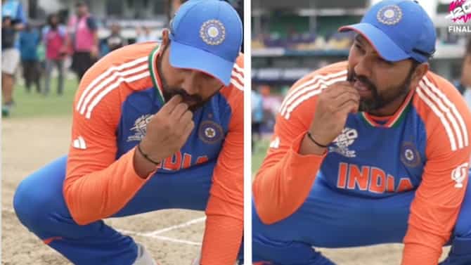 Rohit Sharma : चँपियन बनल्यावर रोहित शर्माने पीचवरील माती का चाखली ? कारण वाचून डोळ्यात येतील अश्रू