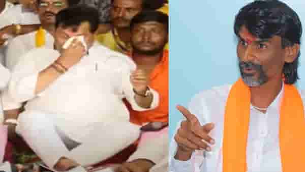 विजय वडेट्टीवार यांच्या डोळ्यांमध्ये पाणी, मनोज जरांगे यांचा निशाणा
