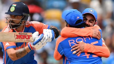 IND vs SA Final : जिंकलो ना भावा, वर्ल्ड कप जिंकताच रोहित आणि विराटची जादू की झप्पी, Video तुफान व्हायरल