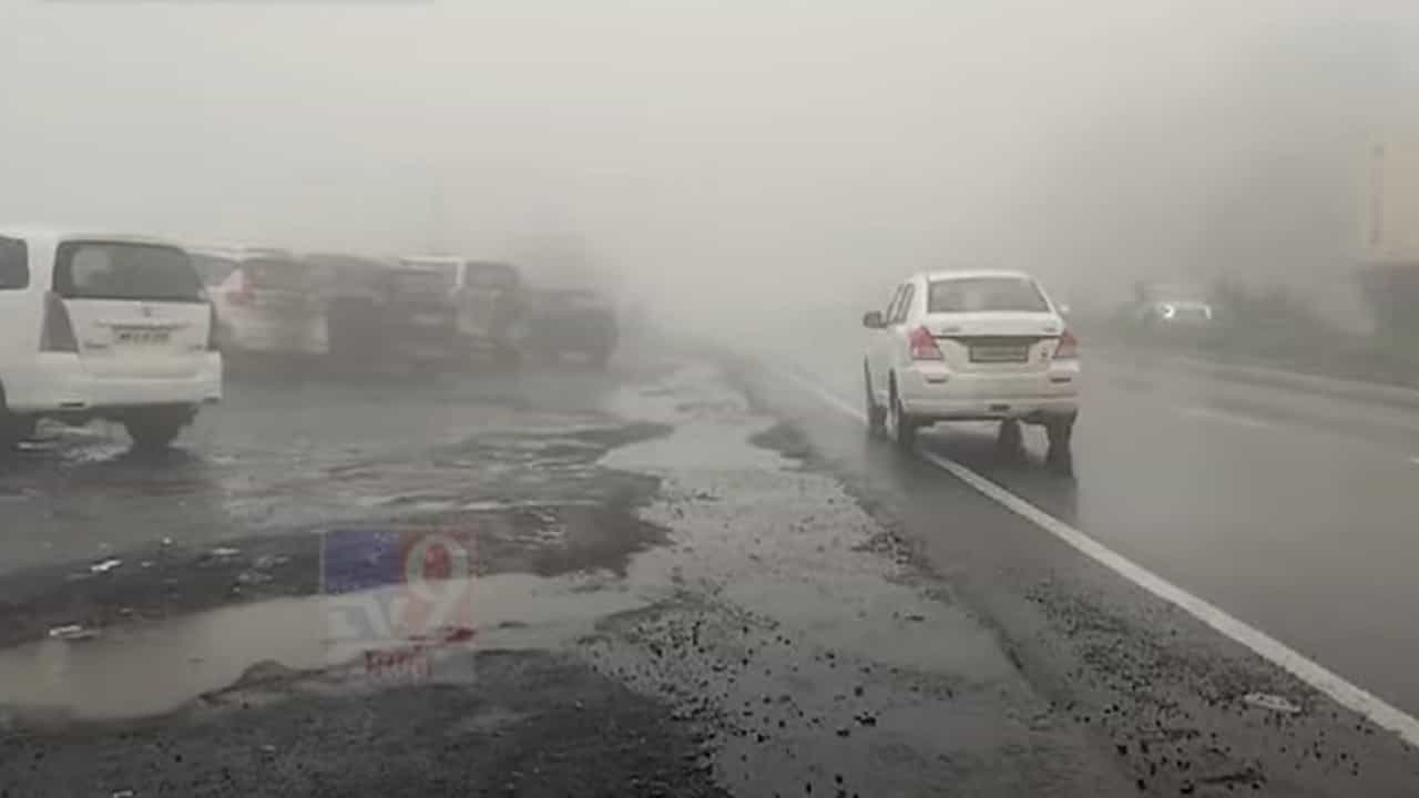 नाशिक-मुंबई महामार्ग अन् कसारा घाट धुक्यात हरवलं, बघा निसर्गाचं अद्भुत सौंदर्य नाशिक-मुंबई महामार्ग अन् कसारा घाट धुक्यात हरवलं, बघा निसर्गाचं अद्भुत सौंदर्य